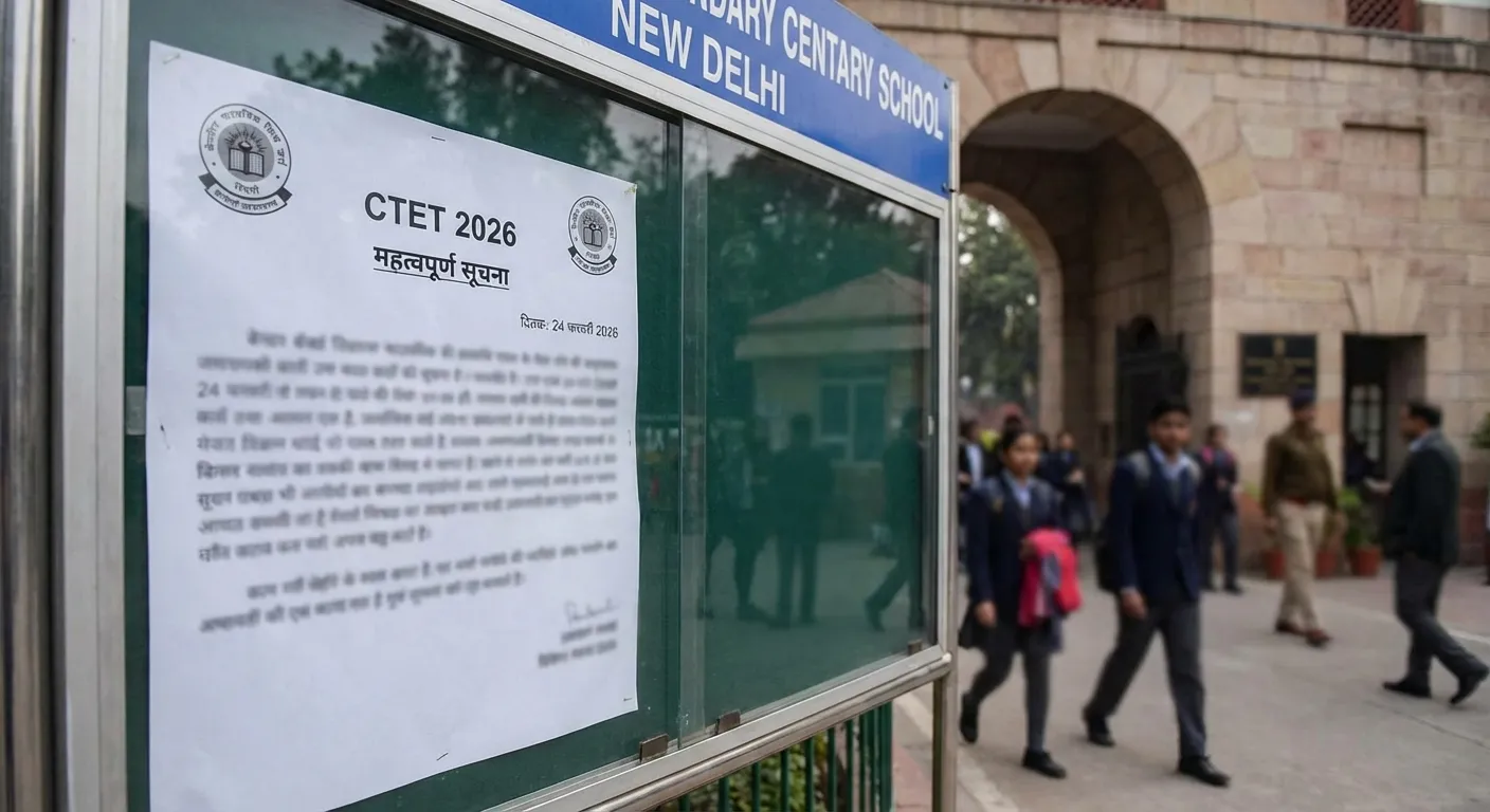 CTET री-एग्जाम 2026: महत्वपूर्ण सार्वजनिक सूचना जारी