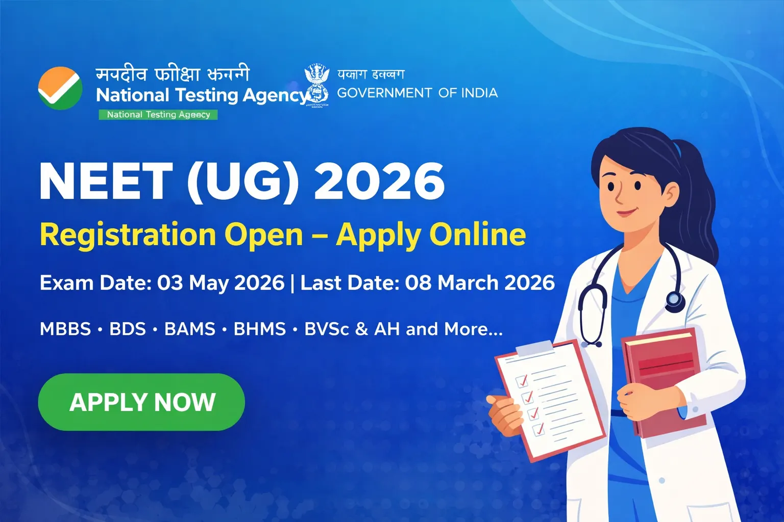 NEET UG 2026 Notification Out – Apply Online | ResultTimes